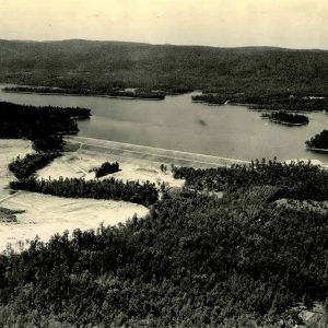 Aerial view of a lake