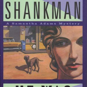 Book cover featuring a dog standing on a street and a woman's face