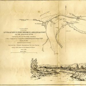 A map showing approaches to Fort Hindman