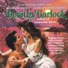Book cover featuring a shirtless white man and white woman in a low-cut dress in front of a river and sunset