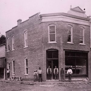 two story brick building