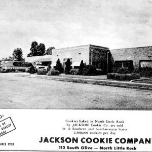 Newspaper ad featuring a multistory factory building at 113 South Olive