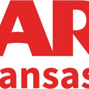 Stylized logo in red letters "AARP Arkansas"