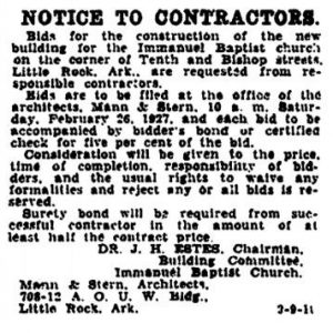 Headline "Notice to contractors"