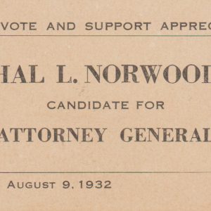 yellow paper with text "Your vote and support appreciated"