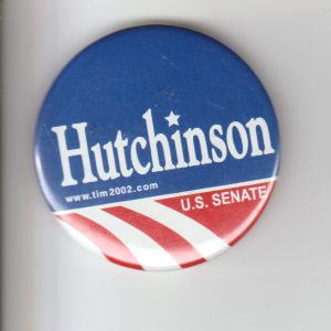 Text "Hutchinson U.S. Senate" with website "www.tim2002.com"