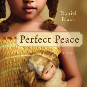 Young black child in dress and pigtails holding doll