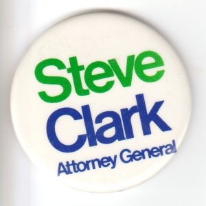 Button with text "Steve Clark attorney general"