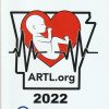 Drawing of baby inside heart with heart monitor lines framed by Arkansas state text "#1 Pro-Life State Two Years in a Row!"