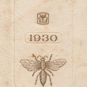 Illustration of school logo and yellowjacket text "1930"