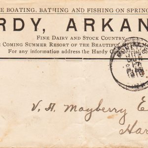 Aged envelope with postage stamp print text on top "Fine Boating